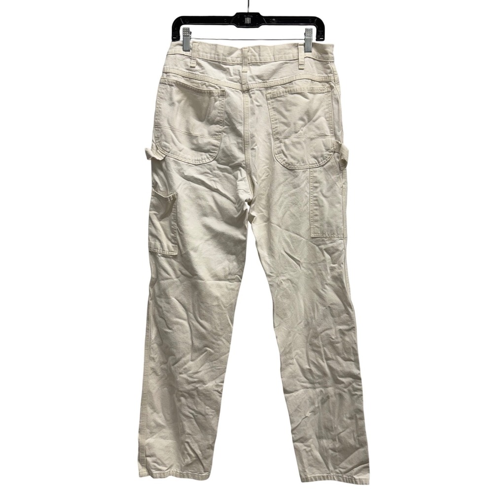 Vintage Dickies Carpenter Pants Mens 34x34 Natural Cream White Talon Zipper Work